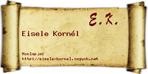 Eisele Kornél névjegykártya