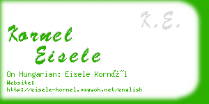 kornel eisele business card